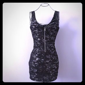 Sexy Black and Silver Dress